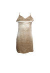 Golden Silk Short Halter Dress