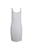 White Sleeveless Cotton Midi Dress