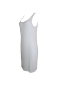 White Sleeveless Cotton Midi Dress