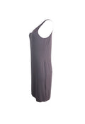 Gray Sleeveless Midi Dress