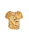 Bright Yellow Chain Pattern Top