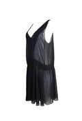 Sheer Sleeveless Black Dress