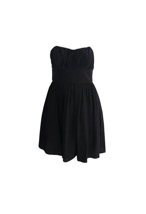 Mini Black Strapless Prom Dress