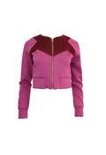 Magenta and Red Two Toned Crop Jacket
