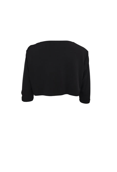 Plain Black Long Sleeve Cardigan