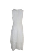 White Lace Sleeveless A-Line Dress