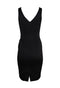 Black Sleeveless V-neck Midi Dress