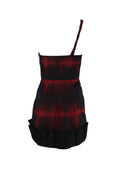 Red and Black Strapless Dress