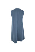 Steel Blue A-Line Sleeveless Dress