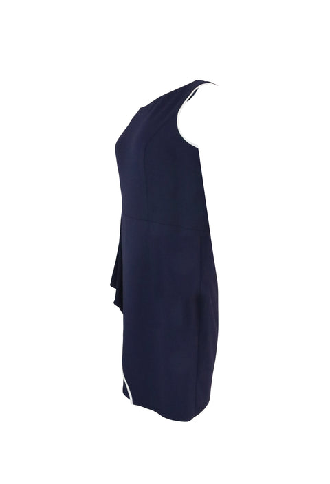 Sleeveless Dark Blue Ruffle Dress