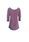 Purple Silk Long Sleeve Dress