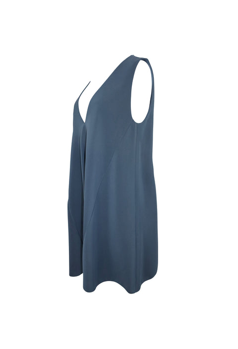 Grey Blue Sleeveless Dress