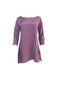 Purple Silk Long Sleeve Dress