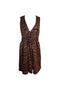 Light Brown Zebra Print Belted Dress