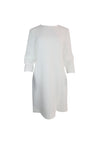 White Long Sleeve A-Line Dress