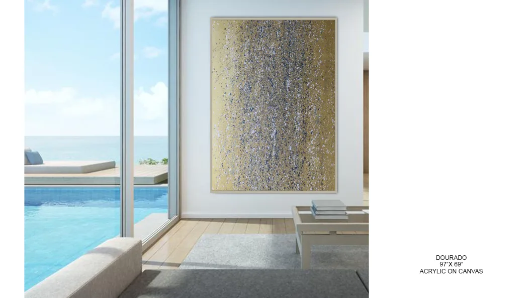 Dourado — 97x69 inch acrylic on canvas by Alessandra Meskita