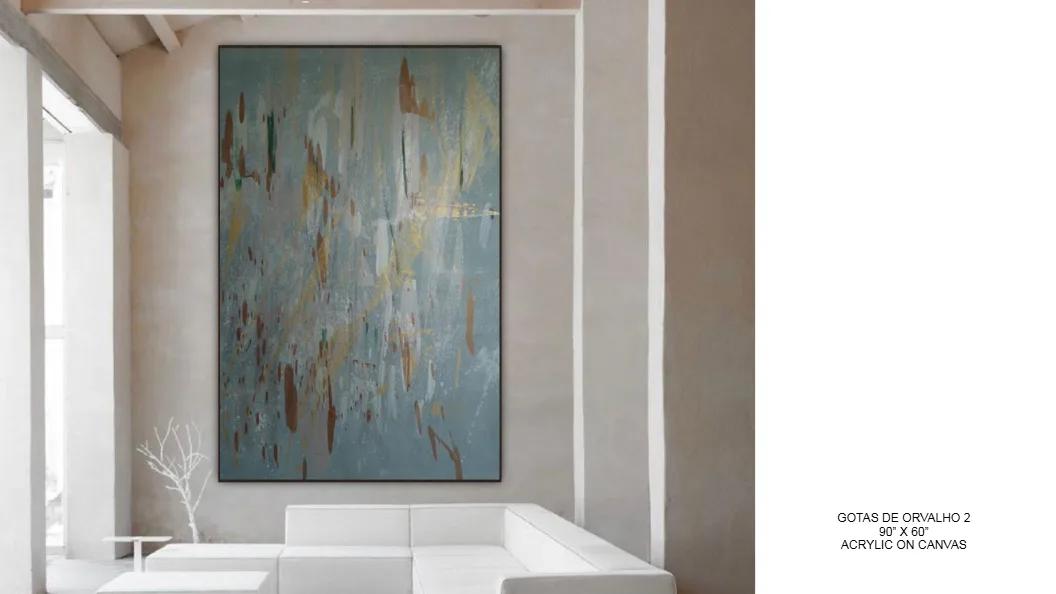 Gotas de Orvalho 2 — 90x60 inch acrylic on canvas by Alessandra Meskita